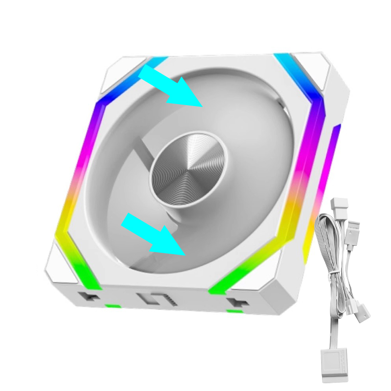 Jumpeak cs120 argb ventilador de refrigeração 240mm modular empilhável emenda pwm silencioso 120mm rgb ventiladores para jogos caso pc cpu refrigerador de água: Cinza escuro