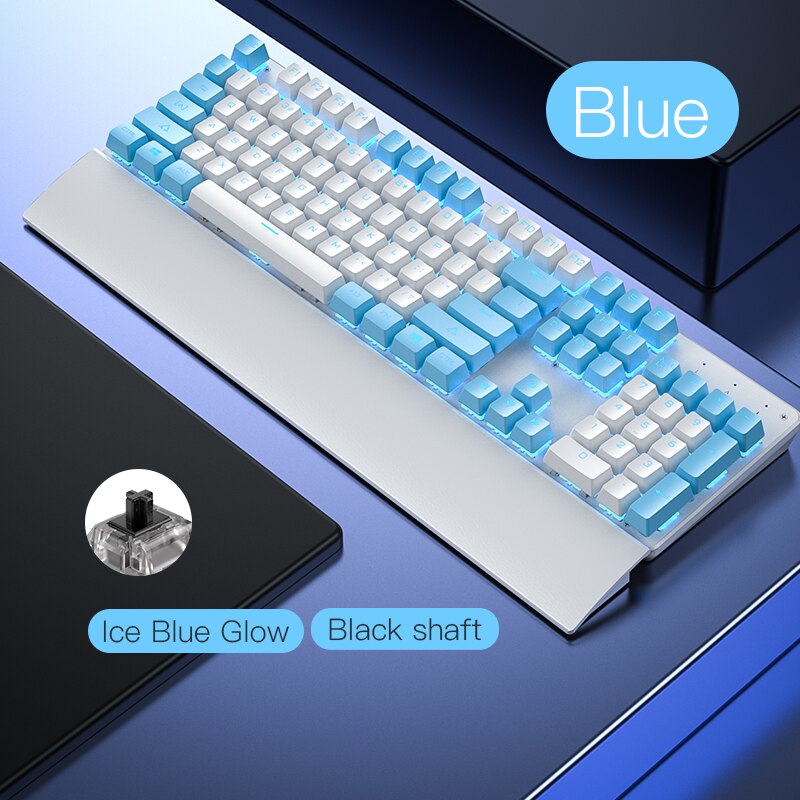 Wired Gaming Keyboard Blue Black Switch Mechanical Keyboard RGB Backlit 104 keys Anti-ghosting Laptop PC Gamer Pink Keyboards