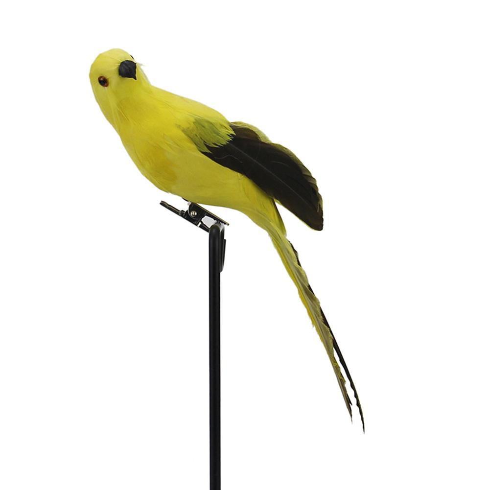 Plume perroquet en mousse 20CM | Grand perroquet en araignée, fenêtre, décoration de maison, oiseau décoratif de jardinage: Jaune