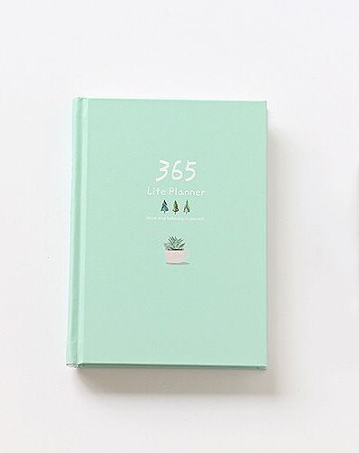 365 Dagen Dagboek Notebooks En Tijdschriften Voor School Kantoorbenodigdheden Dagelijkse Plan Jaarlijks Agenda 2022 Maandelijkse Leuke Blocnotes: Light green