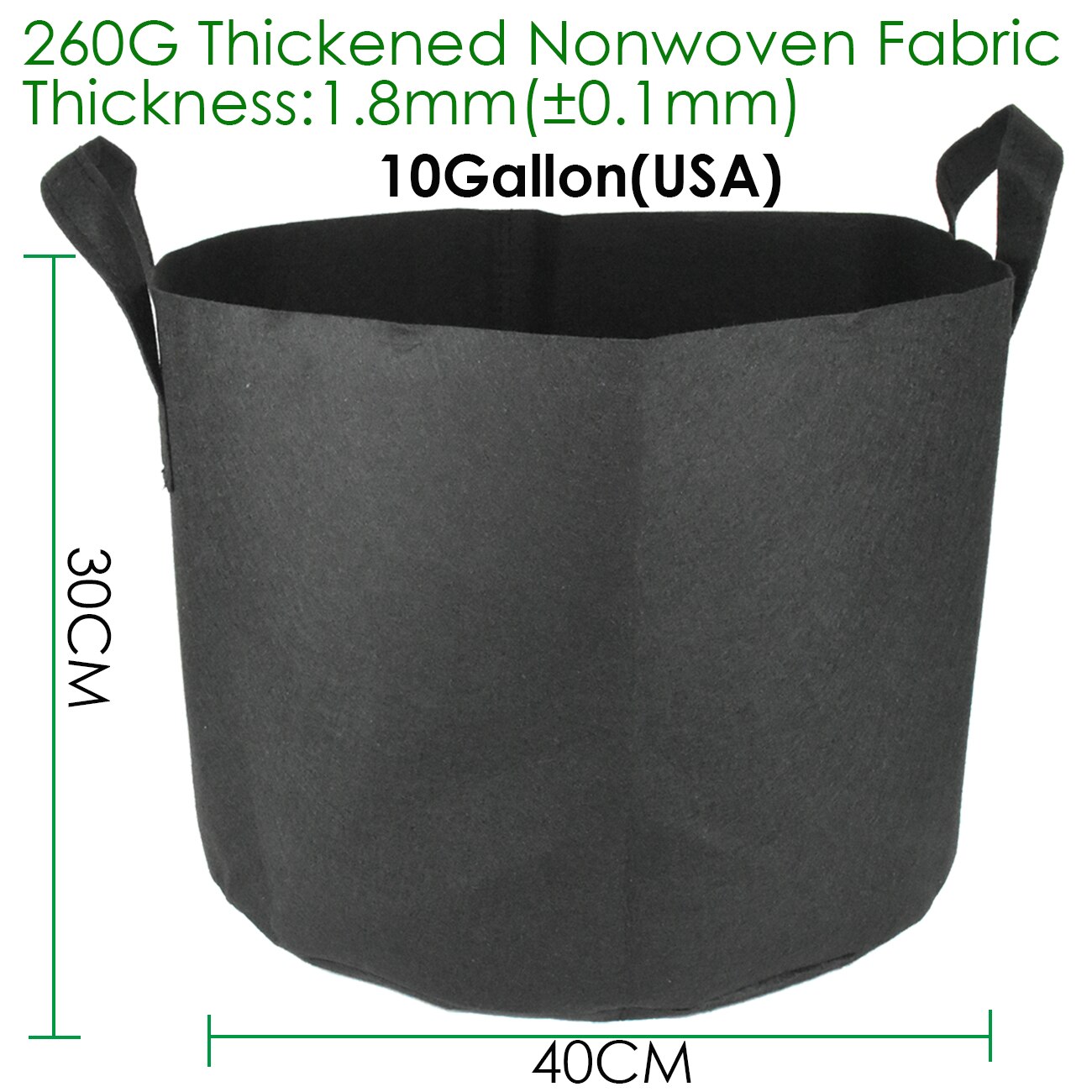 3/5/7/10/15 Gallon Grow Bags Grow Bag Gardening Nonwoven Fabric Grow Pot Vegetable Growing Planter Garden Flower Planting Pots