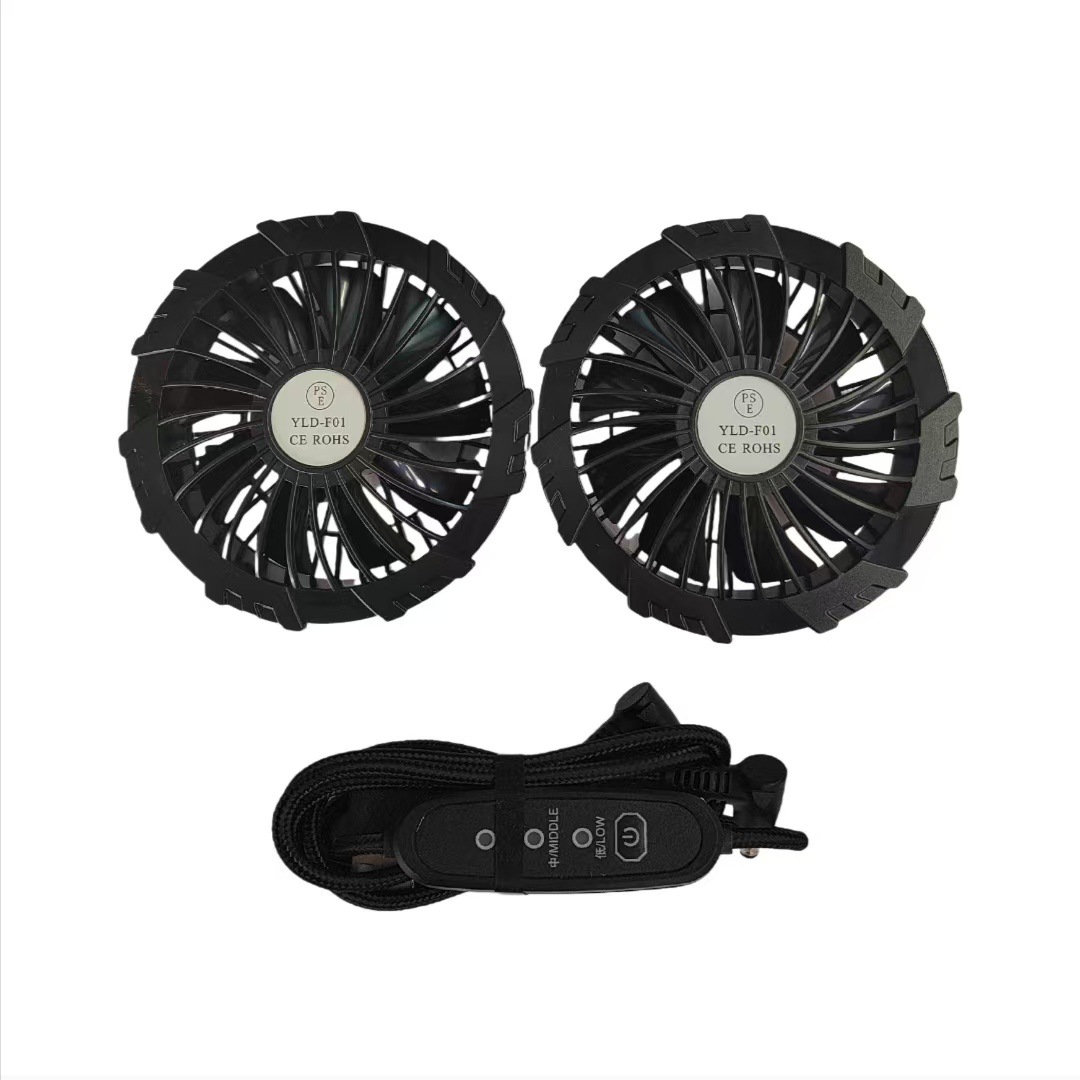 Airconditioning ventilatorvest mouwloos lasbeschermend vest herenstijl zomermode polyester stof werkkleding vest: XL / Geel
