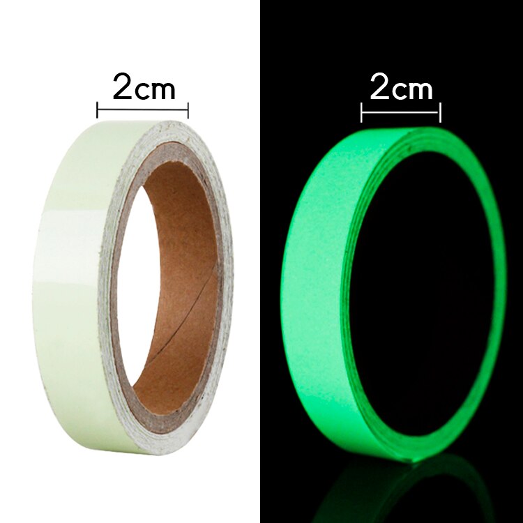 Aqumotic Green Luminous Interesting Wall Sticker Eco-friendly Window Stair Self-luminous Stage Positioning Stickers Switch Paint: wide 2cm