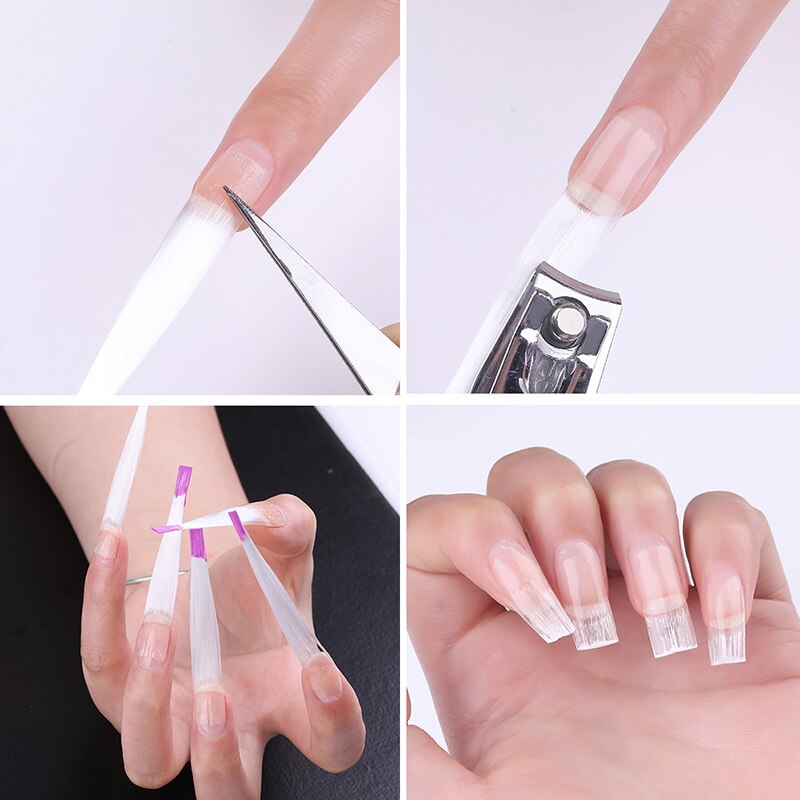 Nail Art 1 m/2.75 m Glasvezel Nail Extension Glasvezel Nagels Versterken Zijde Acryl Nail Tip Vorm Fiber