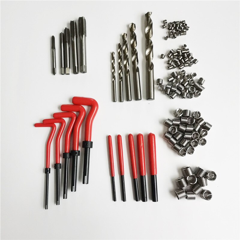 131pcs Engine Block Restoring Damaged Thread Repair Tool Kit M5/M6/M8/M10/M12 Car repair tools Coarse Crowbar