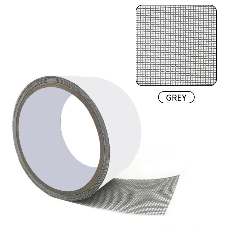 Screen Repair Tape Window Door Waterproof Patch Self-adhesive Super Fix Anti-Insect Door Mosquito Net Mesh Broken Holes Repair: gray 50mmx2m