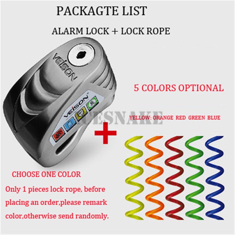 Veison motorfiets alarm waterdicht fietsalarm quad slot scooter schijfrem fietsslot motorfiets anti-diefstal motopadlock accessoires: Legering sl een set