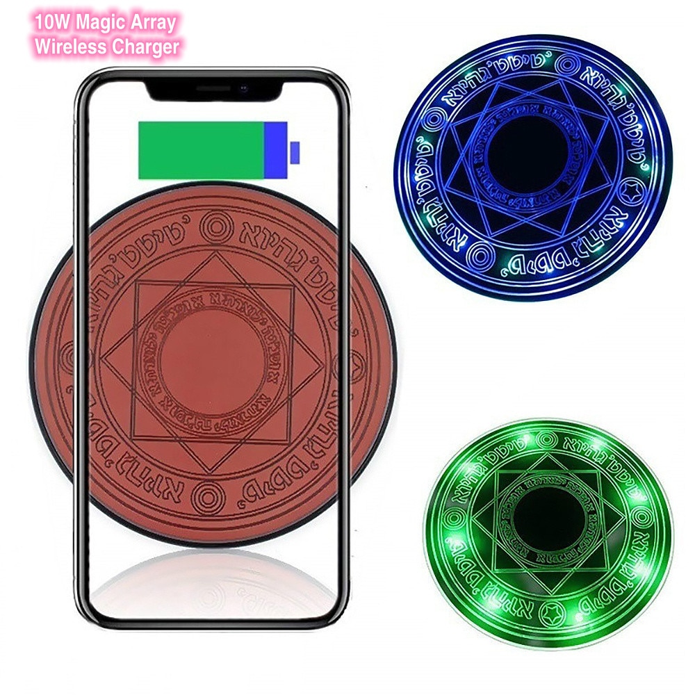10W Magic Array Wireless Charger For iPhone13 13Pro 12 12ProMax 11 11Pro X 8 7 Plus XS MAX XR For Samsung S6 S7 Edge S8 S9 Plus