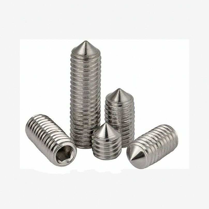 M3 316 stainless steel tapered end set screw / hexagon socket headless screw