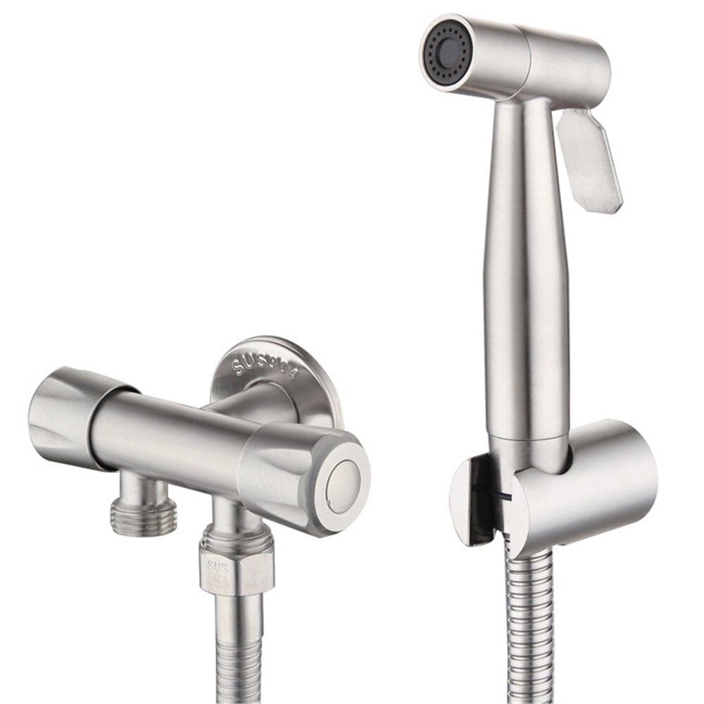 Rączka bidetowa końcówki do bidetu toaleta ręczna Spray Bidet ze stali nierdzewnej Bidet rączka bidetowa samoczyszcząca się prysznic do łazienki: A-8