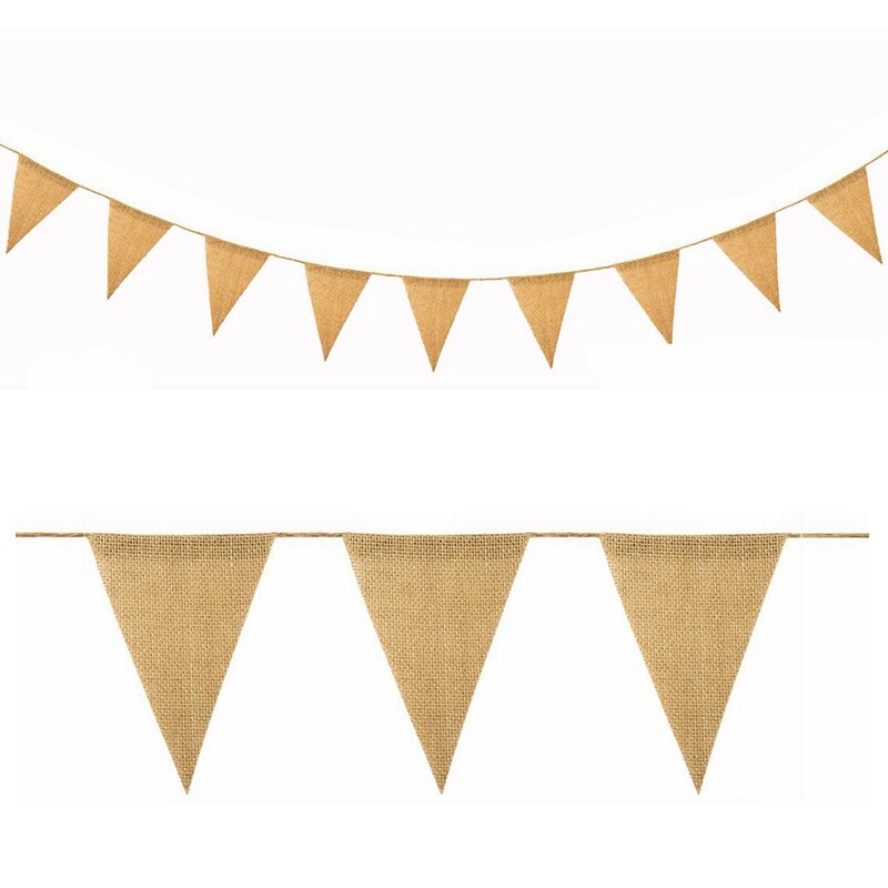 Drapeaux en lin et Jute colorés de 4M, banderoles de noël, d'anniversaire, de mariage, à suspendre, guirlande de fête pour la décoration de la maison: B