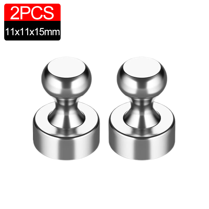 Mini Strong Magnetic Pushpins Neodymium Metal Magnet Push Pin Suckers for Office School Whiteboard Refrigerator Magnets Hooks: Brown