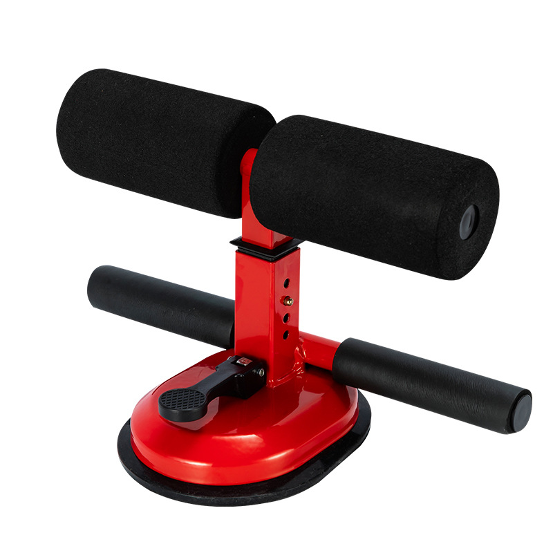 Barra de abdominales para fitness, dispositivo auxiliar de ejercicio en el gimnasio, banco de ejercicios con tubo de resistencia, equipo para el hogar, máquina abdominal para perder peso: Rojo