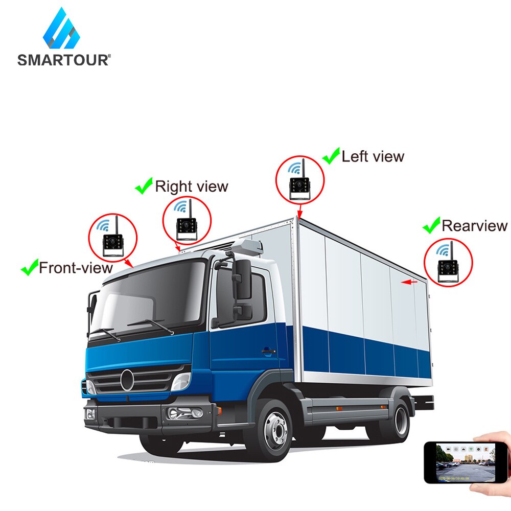 Smartour WiFi Rückansicht Sicherung-Kamera Für Bus Wohnwagen Lkw Anhänger Auto Unterstützung für iphone und Android Rückfahr kamera