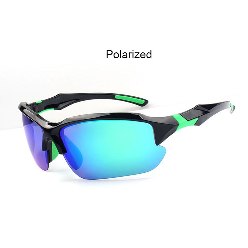 Fotokromiske fiskebriller polariseret  uv400 fisker solbriller unisex camping vandring briller sport løb cykelbriller: Sort grøn