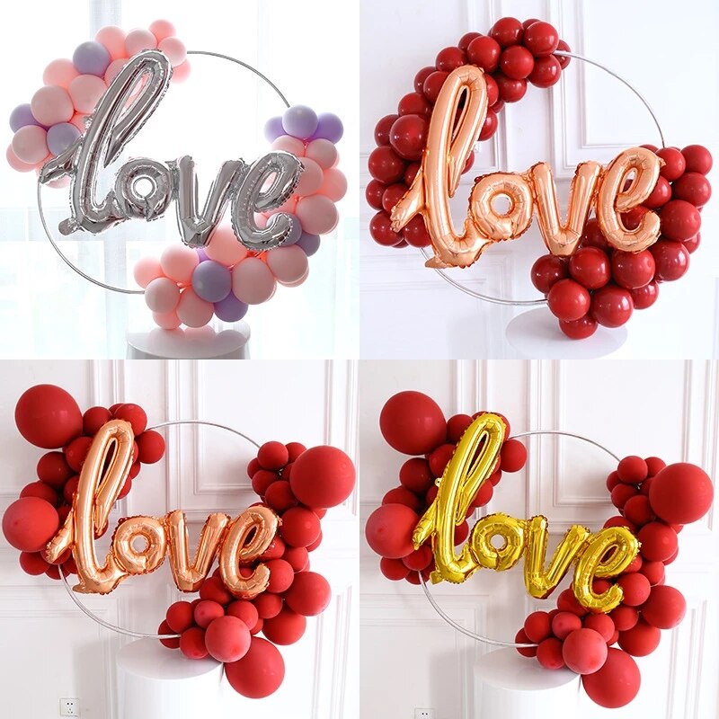 Circle Balloon Arch With Stand Plastic Wreath Frame Holder Ring Ballon DIY Column Base Baby Shower Birthday Wedding Party Decor