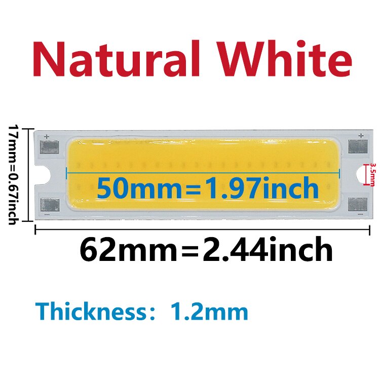 1Pcs 10W DC30-32V 300mA Led Cob Diode Light-Emitting Lamp Kralen Super Heldere Led Strip Voor Zaklamp muur Lichtbron Diy: Natural White