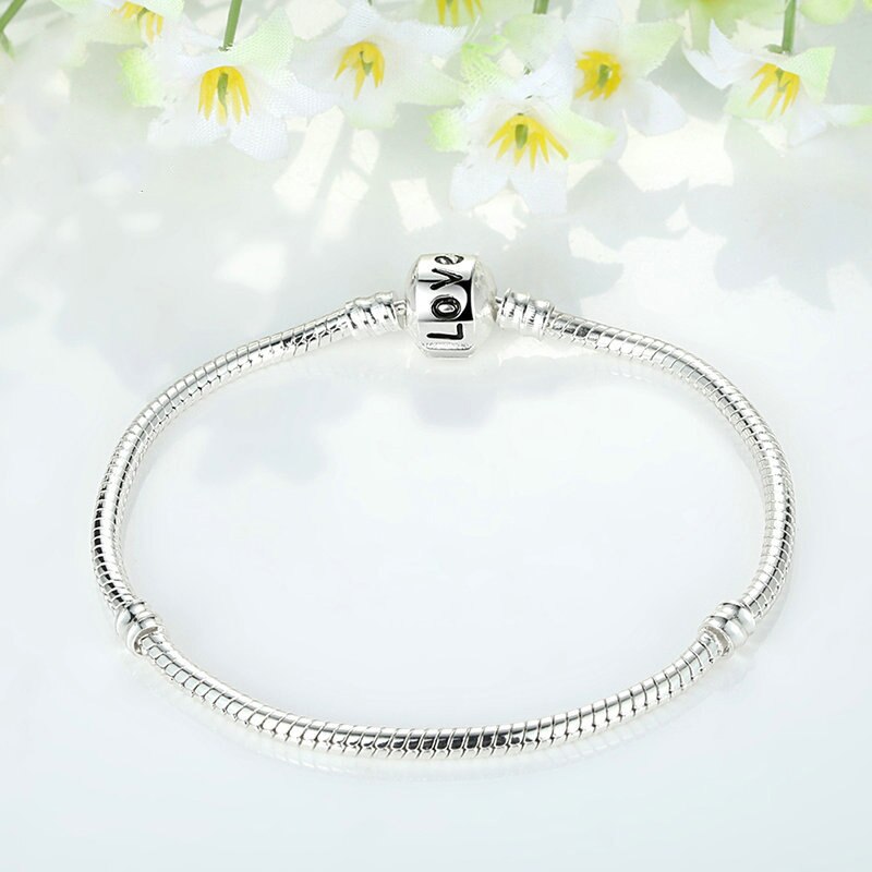Yanhui 100% Originele 925 Solid Silver Snake Chain Charm Armband Fit Bedels Basic Armbanden Vrouwen Zilver 925 Sieraden
