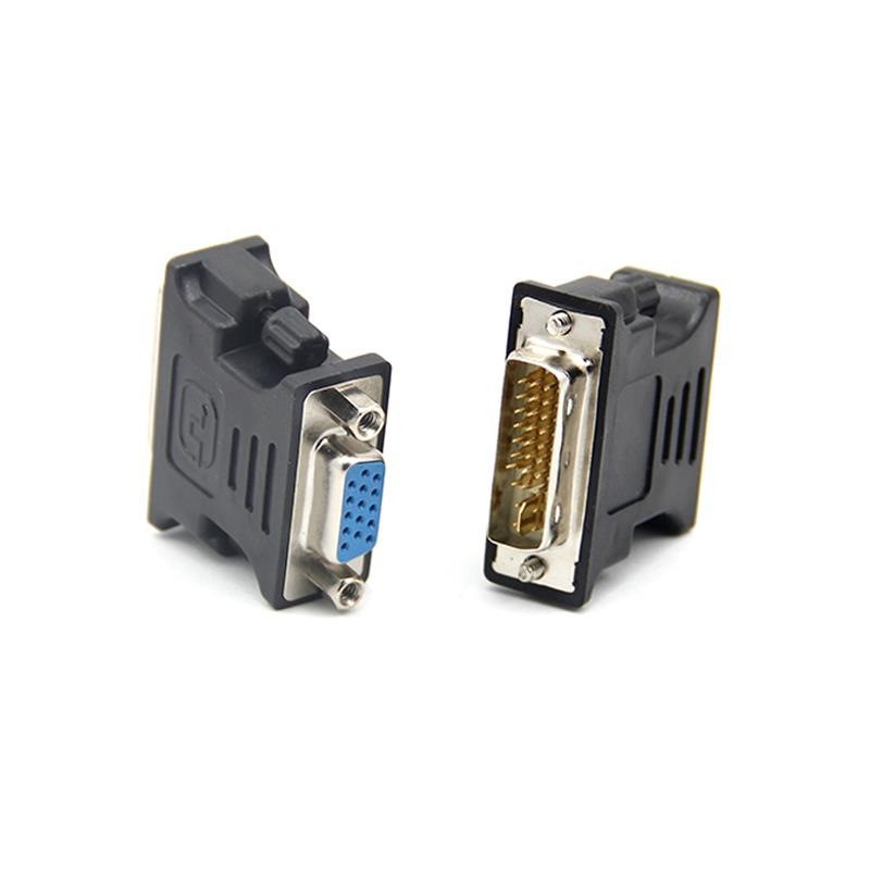 Adaptador hembra DVI VGA, enchufe de DVI-I, 24 + 5 P a conector VGA, convertidor de tarjeta gráfica de vídeo HD para PC, proyector HDTV