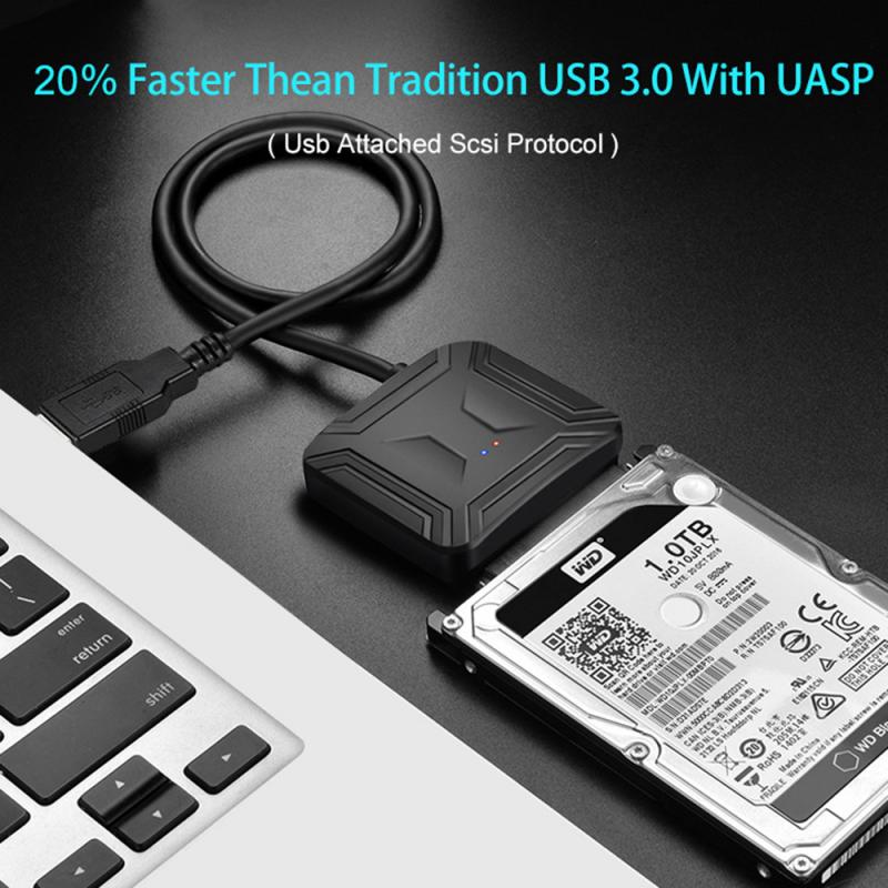 USB SATA 3.0 Cable Sata To USB 3.0 /2.0 Adapter UP To 6 Gbps Support 2.5 /3.5 Inch External SSD HDD Hard Drive 22 Pin Sata III