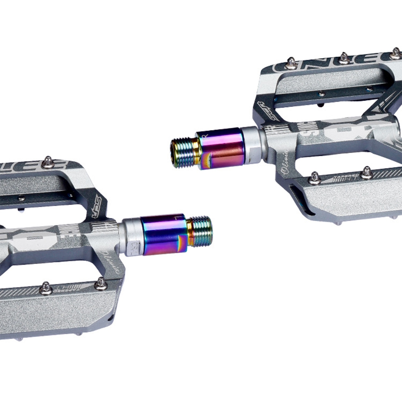 Bike Pedal Extenders Bicycle Pedal Spacers Bike Foot Pedal Extenders with L and R Markings for MTB Bike Mountain Road Bike