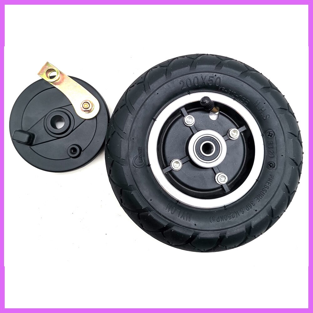 Electric Scooter Aluminium Hub 200x50 Inflation Wheel with Drum Brake
