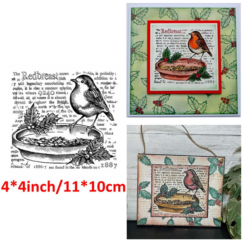 Clear Stamps Adorable Alpaca Penguin Cat Wolf Bird Complex Word Code Flower Tea DIY Scrapbooking Craft Cards: 4