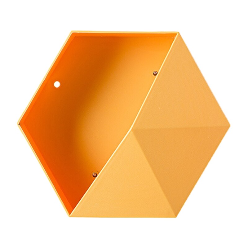 Hexagon Wall Shelves Storage Box Honeycomb Geometric Holders Living Room Bedroom Bathroom Dormitories Decorations Simplicity: Yellow