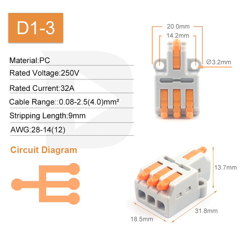 5 STKS Snelle Draad Connector Push-in Elektrische Klemmenblok Universele Splicing Bedrading Kabel Connectors Voor Kabel Verbinding SPL ﻿: Donkergrijs