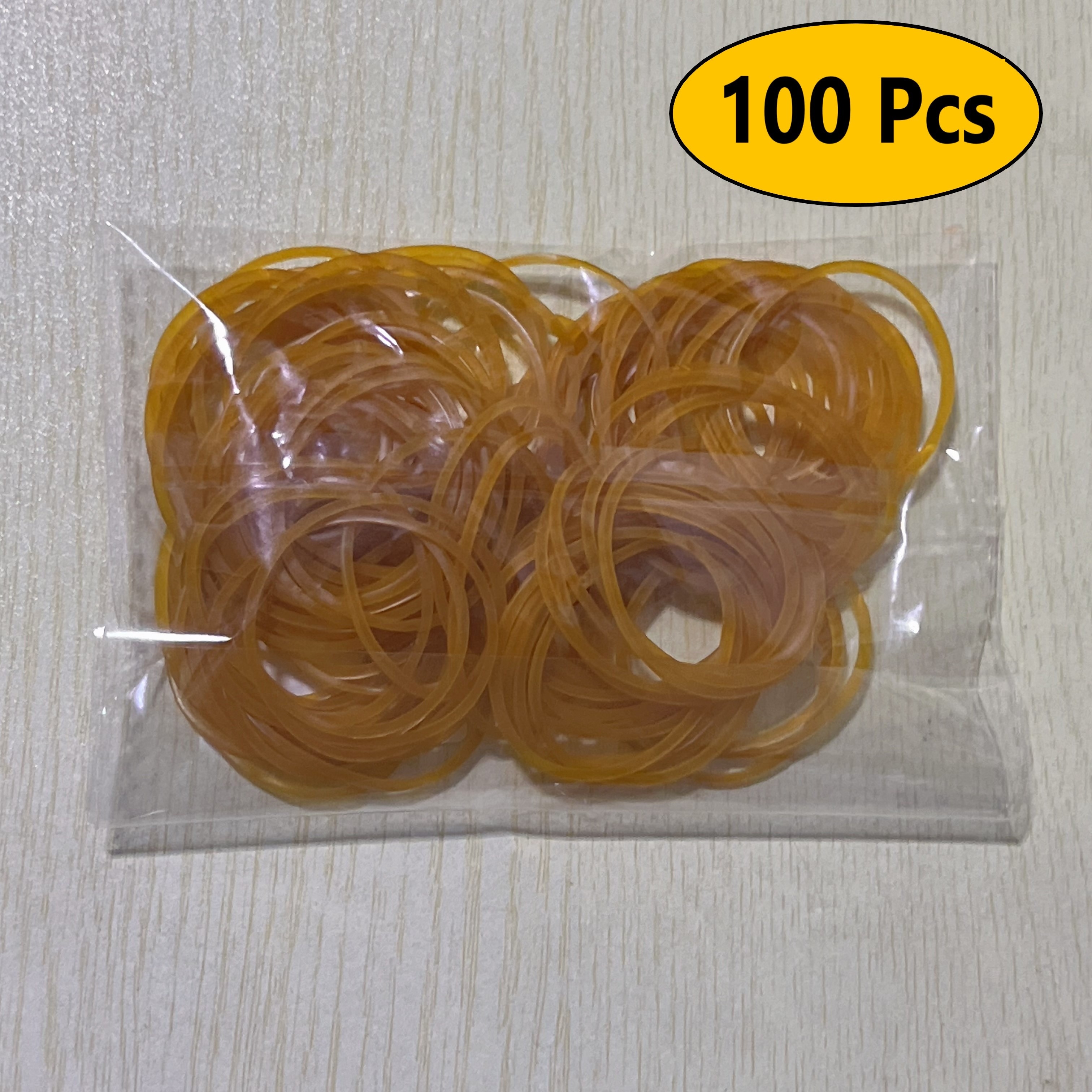 Elastico giallo ad alta elasticità - set da 100/300/666 pezzi, con diametro di 38 millimetri, gomma naturale resistente, adatto: BIANCO