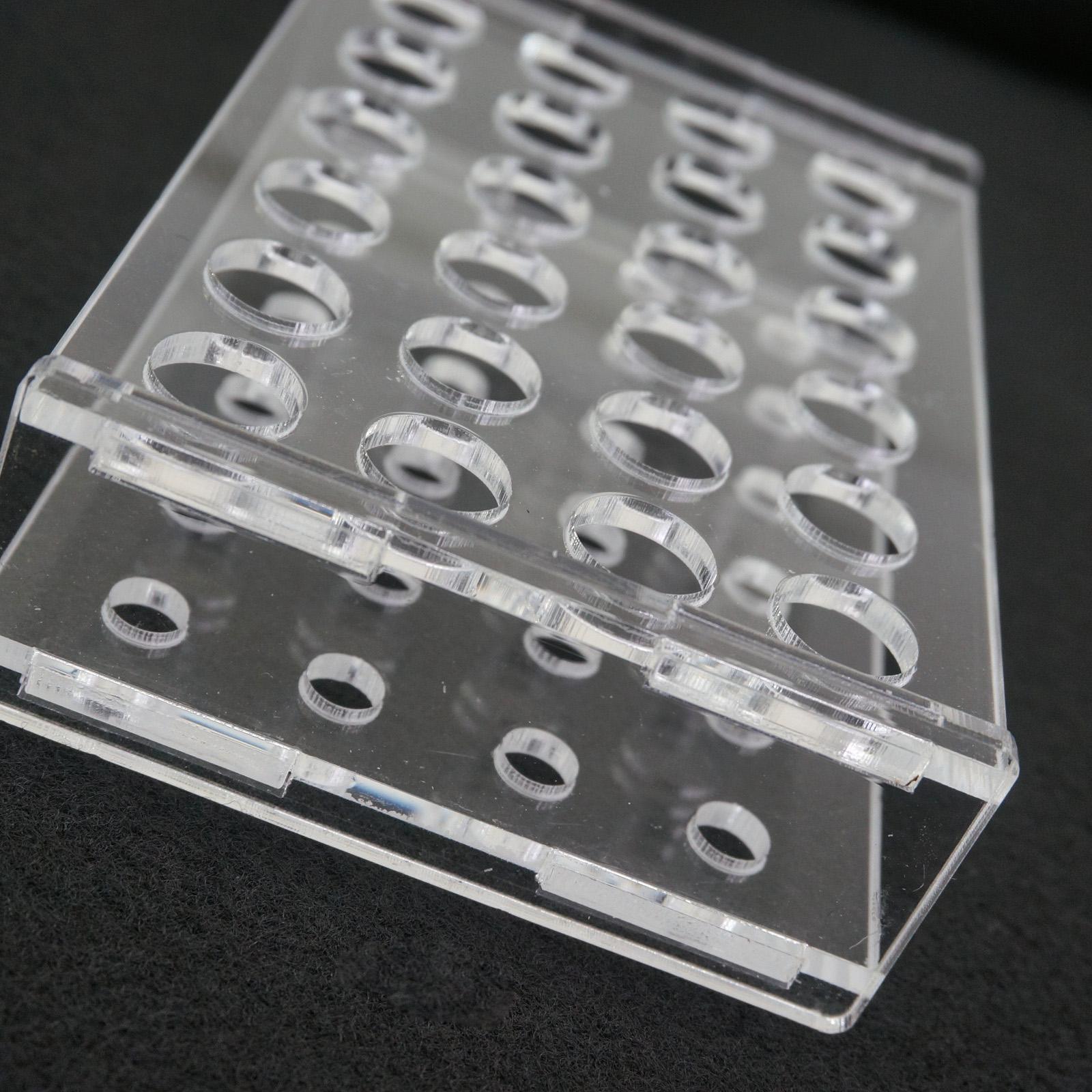 11mm diam 24 huller methylmethacrylat rack står for 1.5/2ml centrifugerør