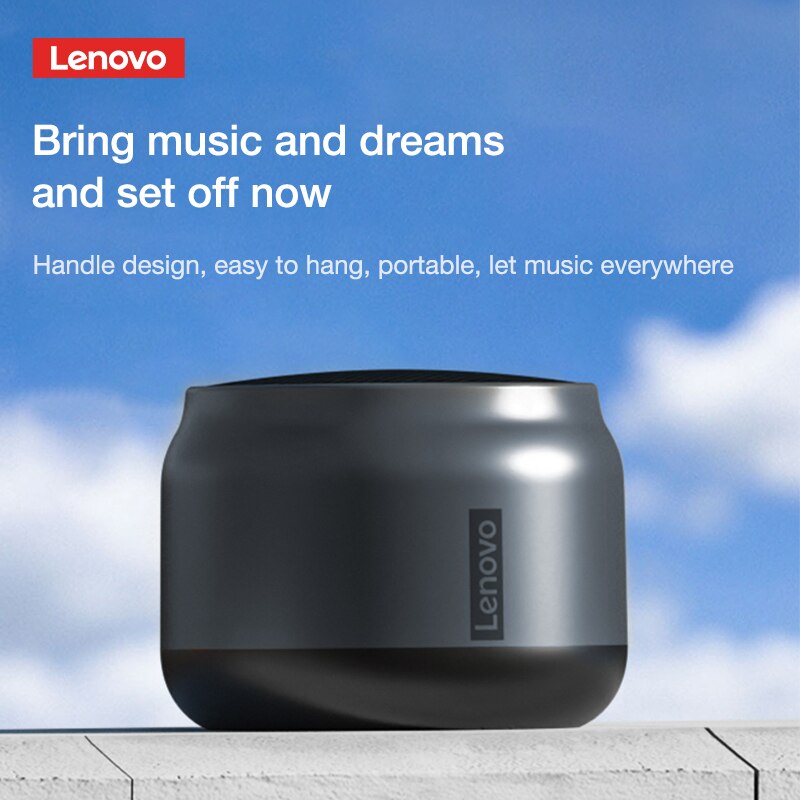 Lenovo-altavoz inalámbrico K3 BT5.0, reproductor de Audio estéreo inalámbrico portátil, Sonido Envolvente 3D, micrófono