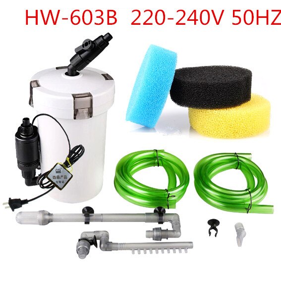 220V 6W Ultra-quiet Sunsun HW-602B HW-603B Aquarium Filter Pump 4-stage External Canister Filter Bucket for Fish Tank Filtration: HW-603B