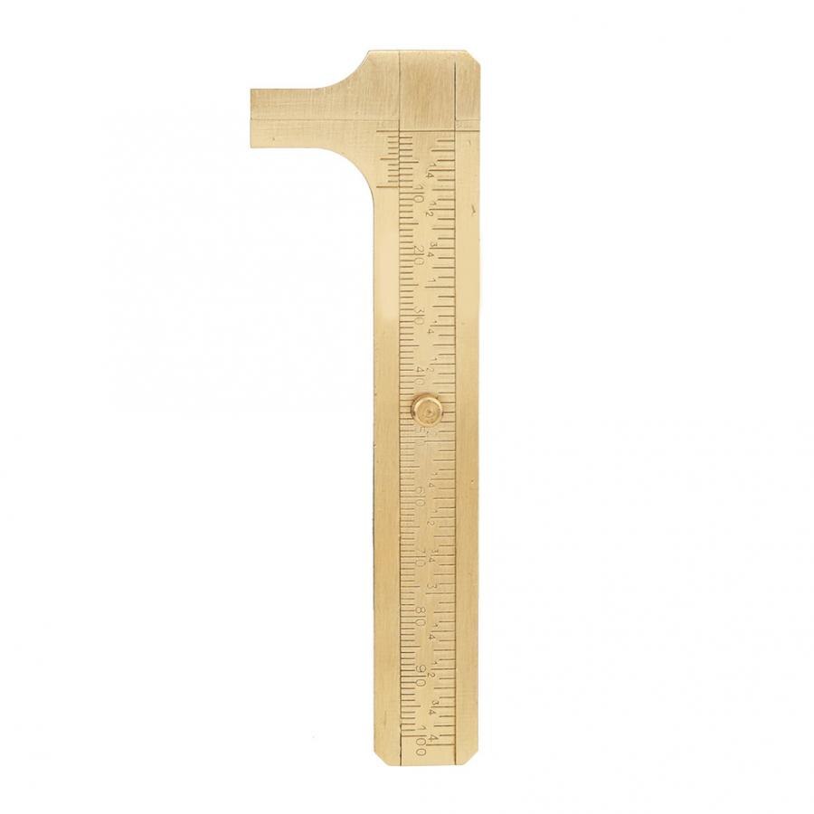 Double Scale Vernier Caliper Brass Jewelry Maker Measuring Ruler Authenticate Caliper Chemistry: 100mm