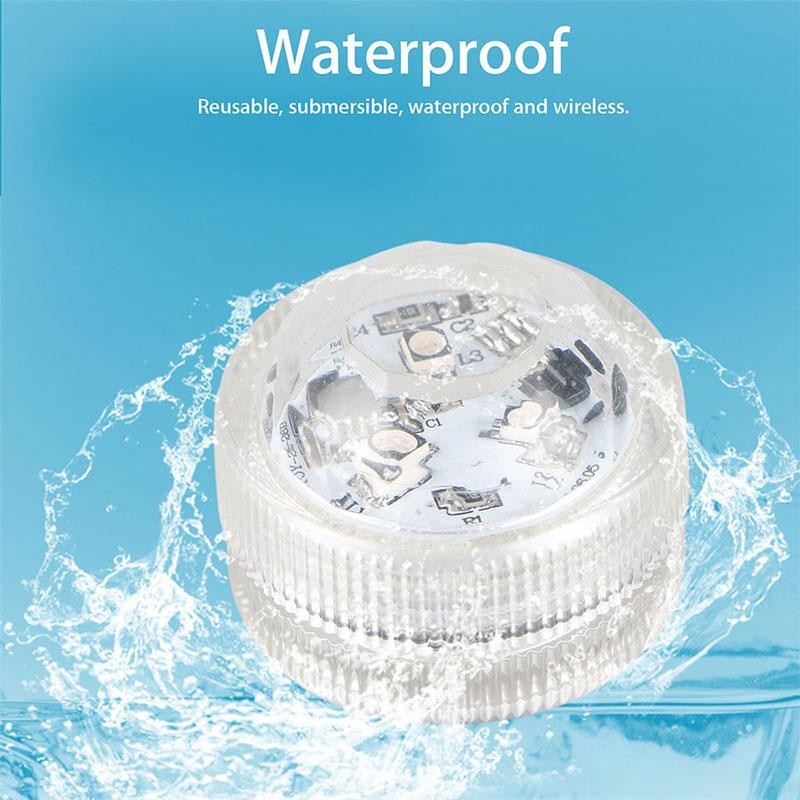 Submersible Light Waterproof Decorative Lamp LED Vase Light Submersible Lamp Remote Control 3LED Party Wedding Festival