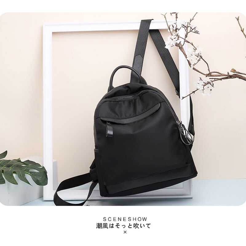 Frauen Kleine Nylon Wasserdichte tuch schwarz Rucksack weibliche neue Koreanische Kleine Reise Rucksack casual Student schule tasche zy02