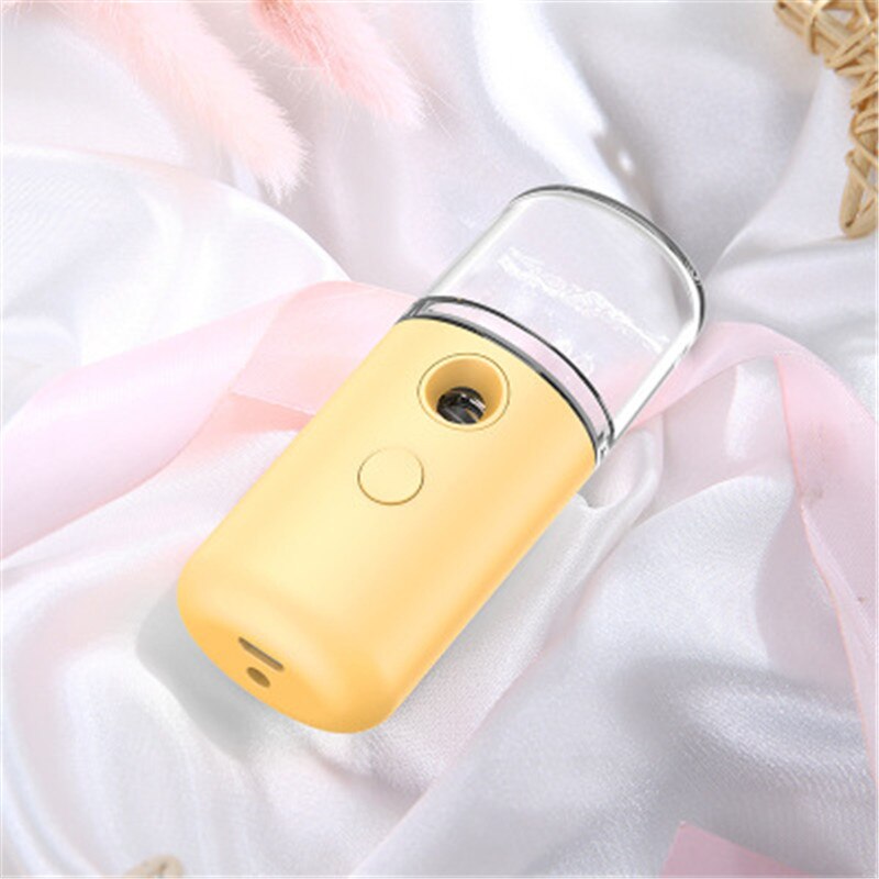 Portable 300ml Humidifier USB Ultrasonic Dazzle Cup Aroma Diffuser Cool Mist Maker Air Humidifier Purifier with Romantic Light: Macaron yellow