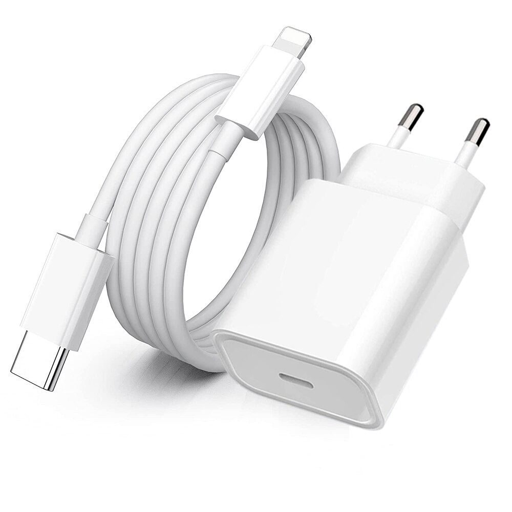 20W Schnelle Ladegerät Für iPhone 12 EU/Us-stecker und Daten USB Kabel Für iPhone 12 Ladegerät Draht für iPad USB-C für iphone13: EU C2L
