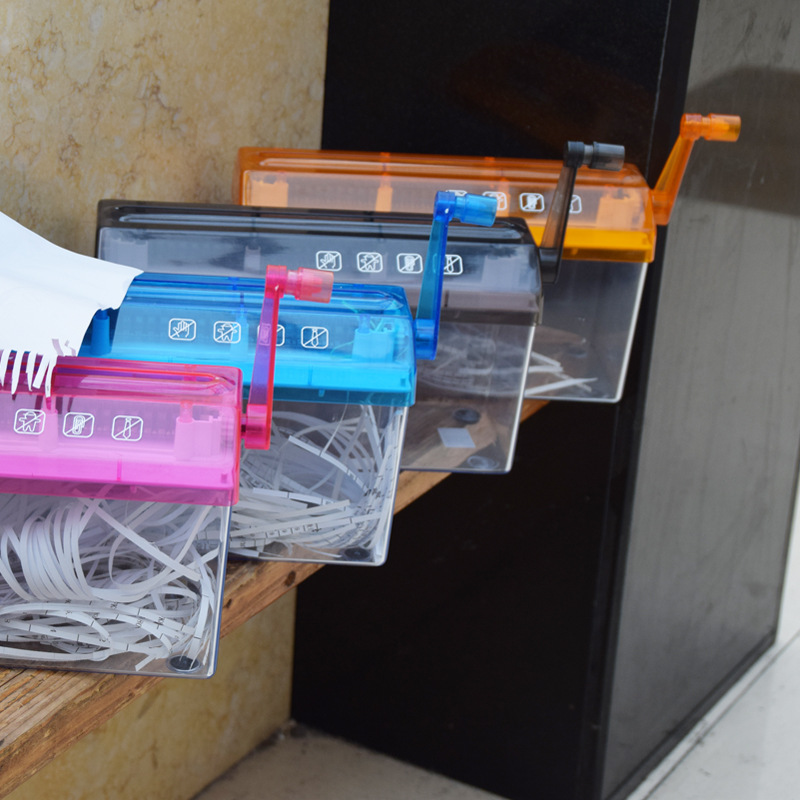 Mini Desktop Manual A4 Paper Shredder Document File Handmade Straight Cutting Machine for School Office