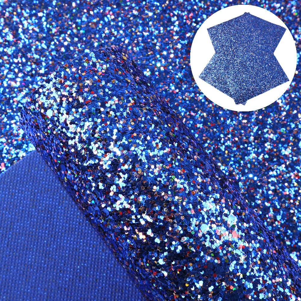 20*34cm Solid Color Chunky Glitter Faux Leather Fabric Sheets,DIY Handmade Materials For Making Projects,1Yc8030: 1093868002