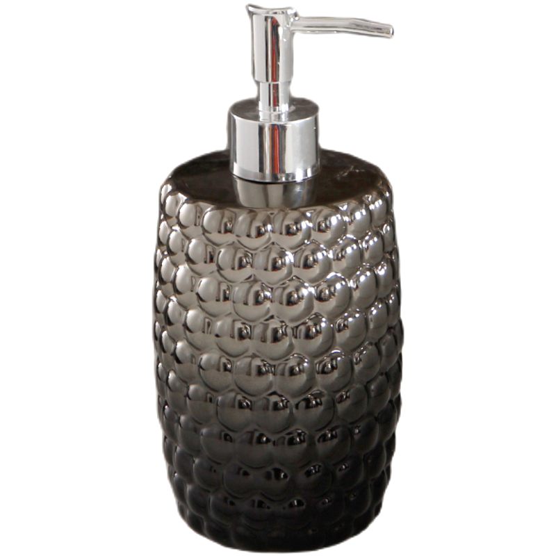 Silver Portable Liquid Soap Dispensers Retro Ceramic Bathroom Accessories Shower Gel Shampoo Bottles: L