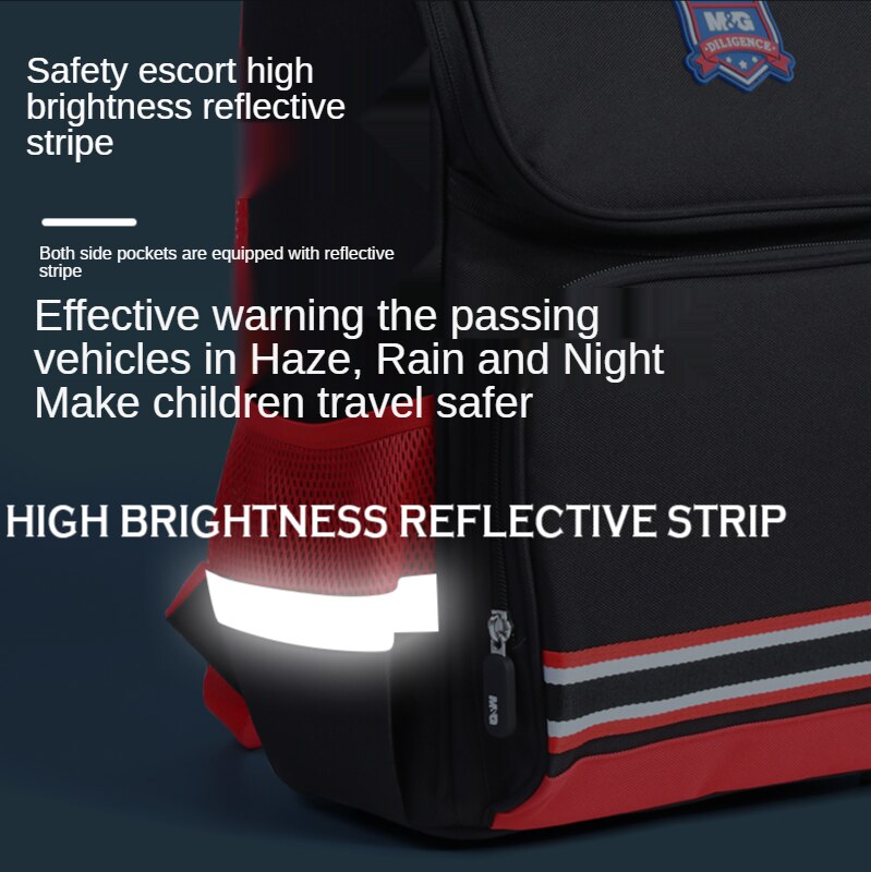 M&G Schoolbag Primary School Students Backpack 6-12 Years Large Capacity Book Bag Spine Protection Lightweight Tutorial bag