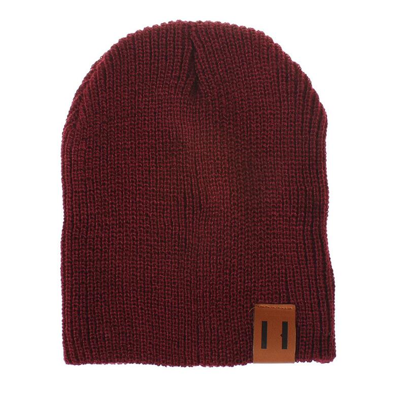 Barn flicka pojke vinter hatt baby mjuk varm mössa virka virka elasticitet stickade hattar barn avslappnad öronvärmare mössa: D färg