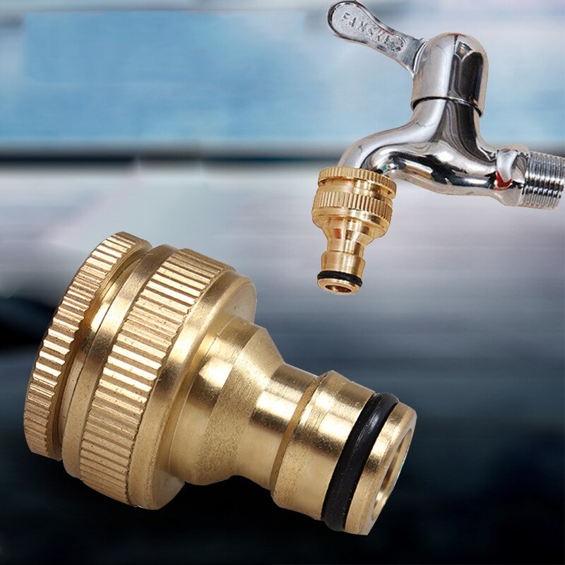 Universal Adapter Faucet Tap Connectors For 14-21mm Tap Garden Hose Quick Connector Copper Adapter 1/2" to 3/4" Male Thread