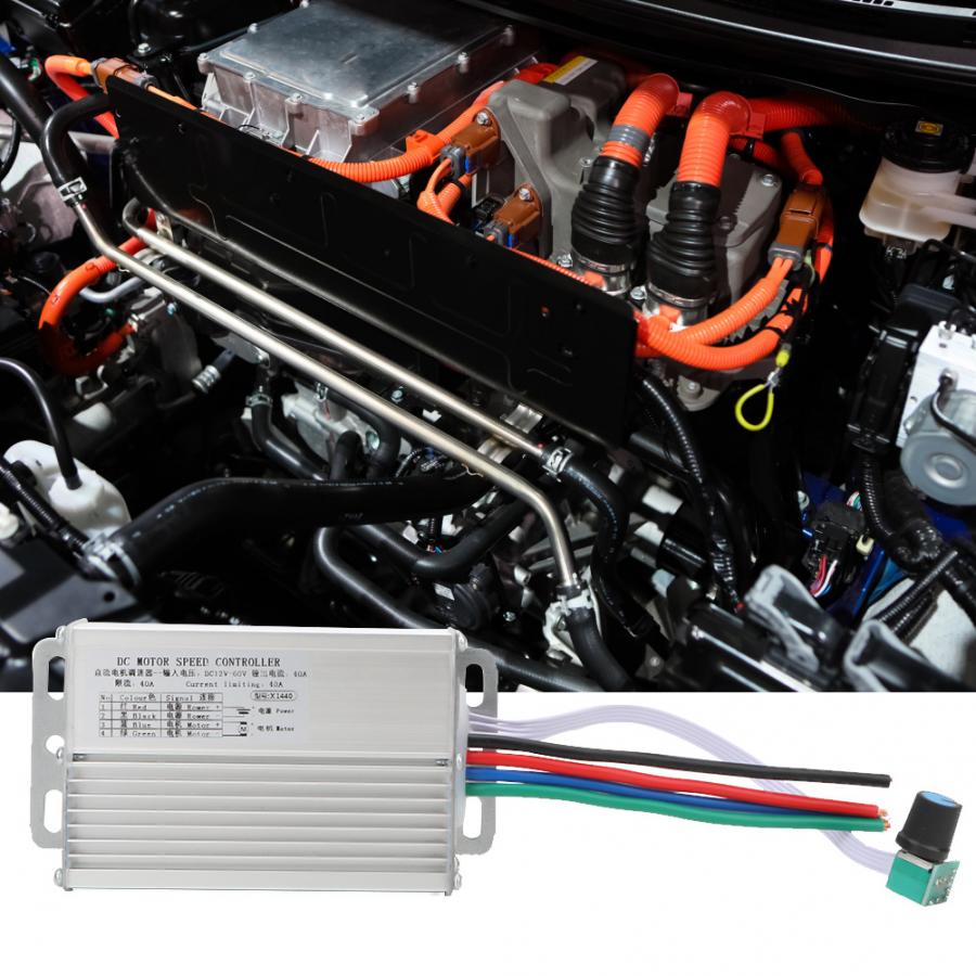 PWM DC 12~60V Brush Motor Speed Controller 40A 60A Motor Speed Governor Regulator For Electric Bicycle E-bike Scooter