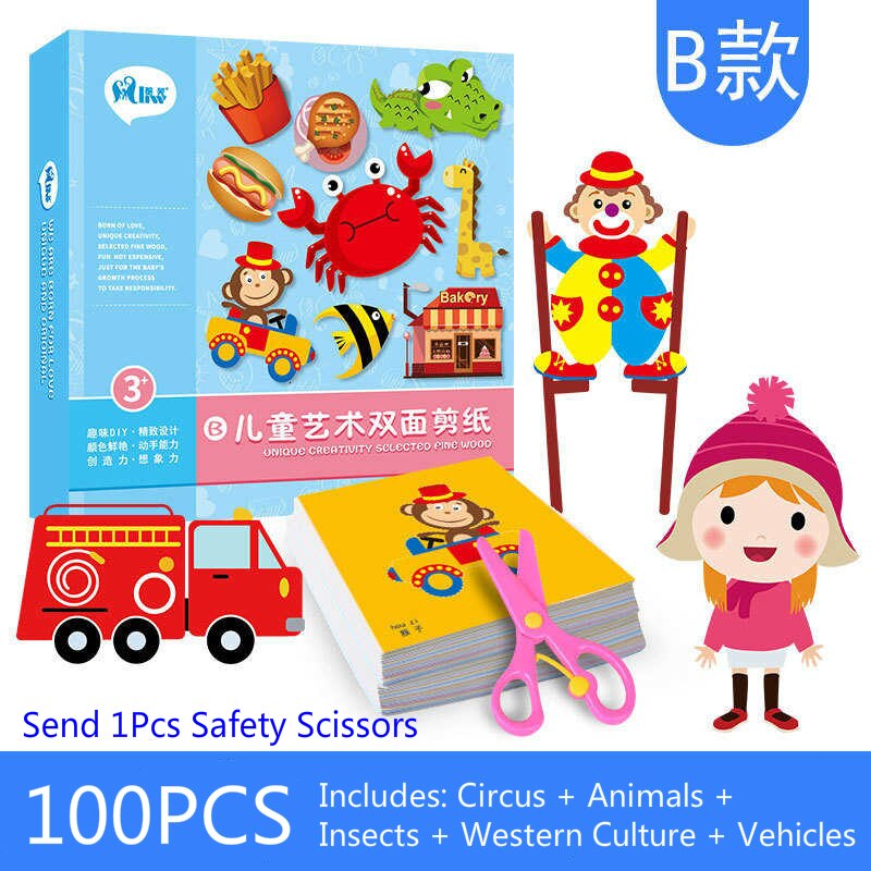 100Pcs/Set Kids Cartoon Animal Color Paper Folding... – Grandado