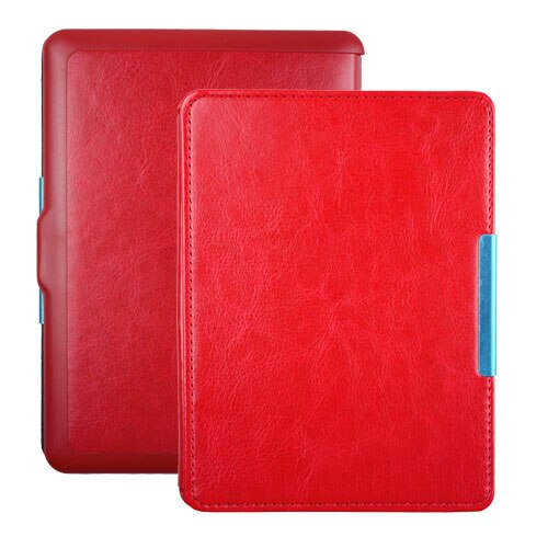 PU Leather Flip Cover Case voor Kobo Glo 6 inch Model N613 Rakuten ebook eReader cover met Magnetische: Red