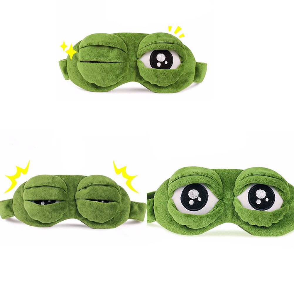 Baumwolle Fuchs Augenklappe Schlaf Augen Maske Eyeshade Travel Schlaf Maske Niedliche Auge Abdeckung Rest Auge Band Schlaf-beihilfen Kinder Auge augenbinden: green