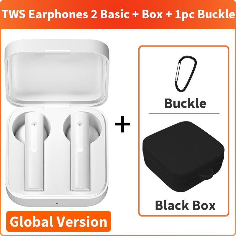 Xiaomi Air2 SE TWS Mi True Wireless Bluetooth Earphone Air 2 SE Earbuds SBC/AAC Synchronous Link Touch Control: GV Add Black Case