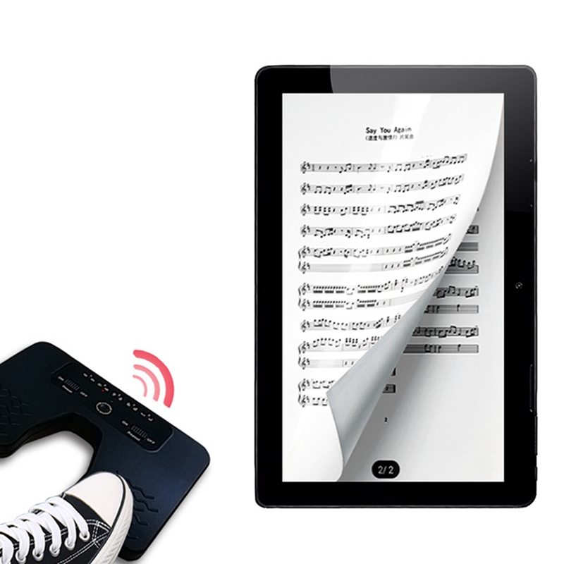 Draadloze Pagina Turner Pedaal Muziek Voetpedaal Voor Gitaar Viool Piano Music Sheet Flipping Muziekinstrument-Zwart